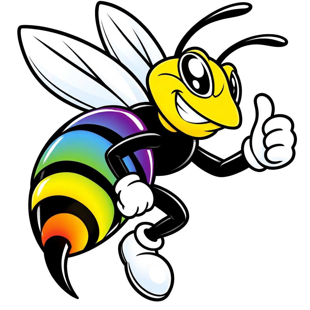 Wasp Waterproofing bee mascot